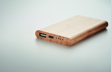 Logotrade promotional item picture of: 4000 mAh Bamboo power bank