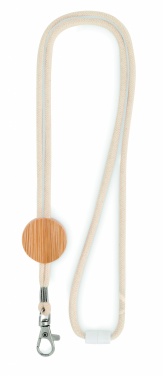 Logo trade promotional giveaways image of: Cotton Lanyard with metal hook