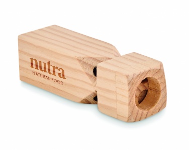 Logo trade advertising products image of: Wooden train whistle