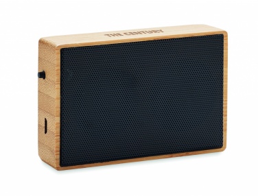 Logotrade promotional giveaway image of: Solar bamboo wireless speaker