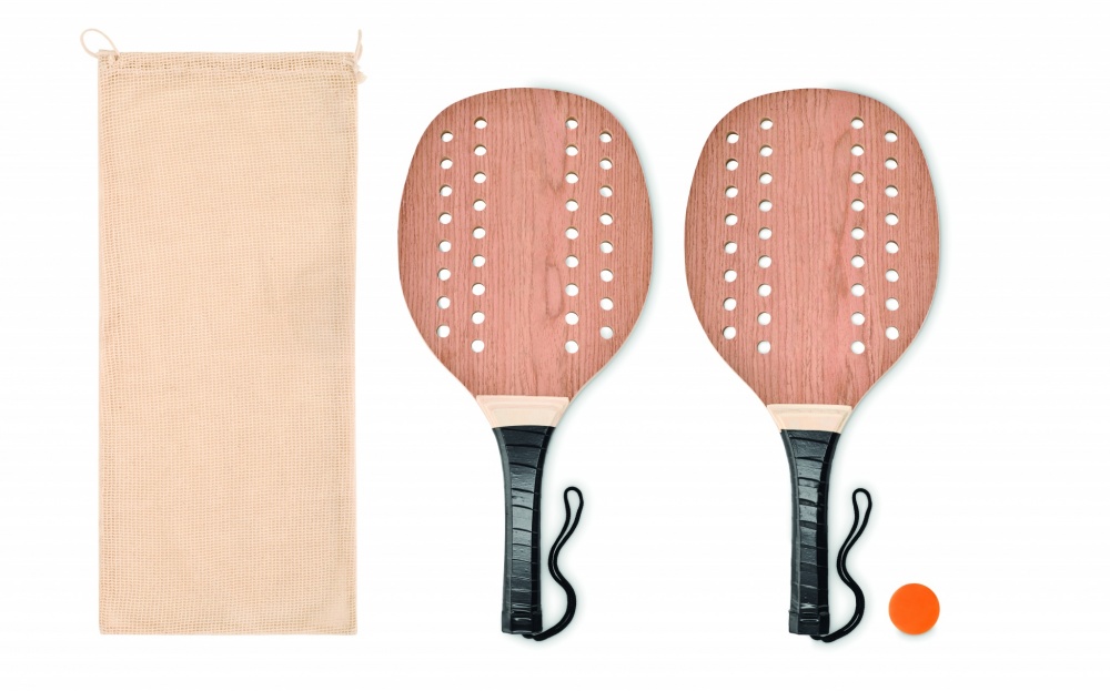 Logotrade promotional merchandise photo of: Rosewood beach tennis set