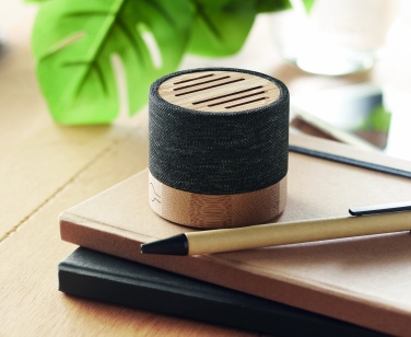 Logo trade promotional items picture of: Bamboo RPET wireless speaker