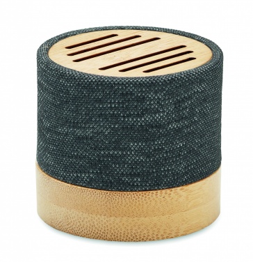 Logo trade promotional giveaways image of: Bamboo RPET wireless speaker