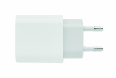 Logotrade promotional item picture of: 18W 2 port USB charger EU plug