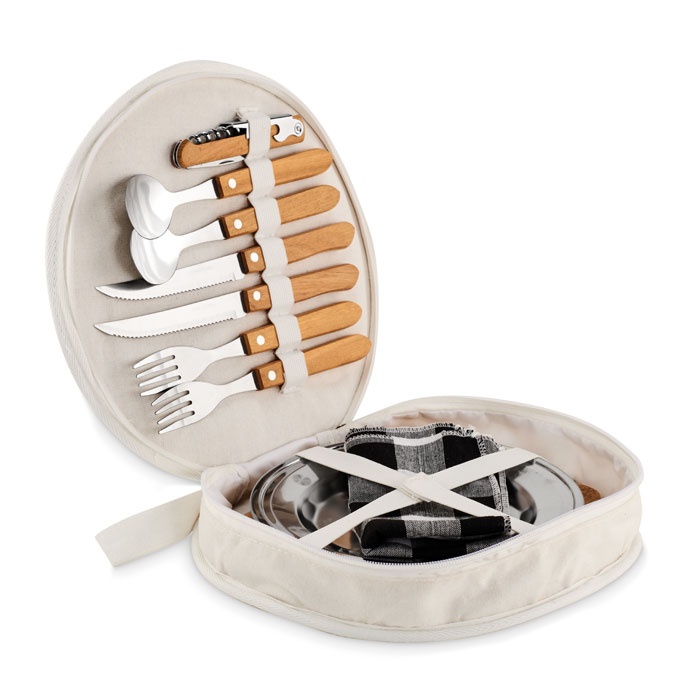 Logo trade advertising products image of: Picnic 2 person set in pouch