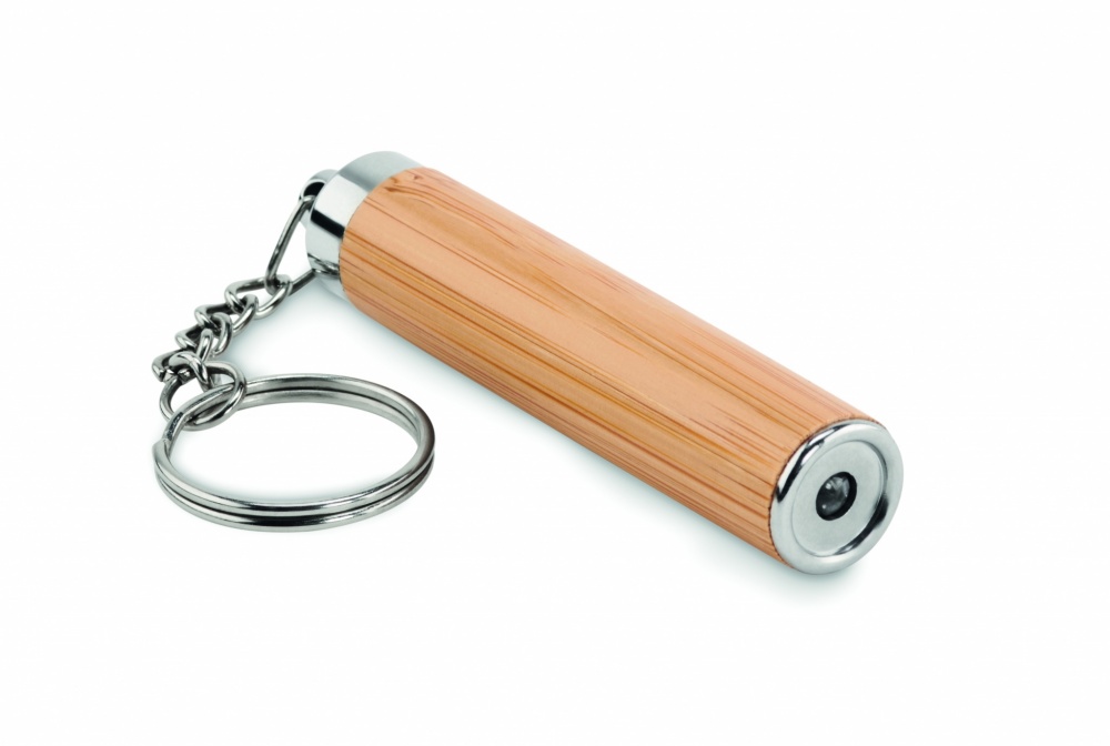 Logo trade business gift photo of: Mini bamboo torch with keyring