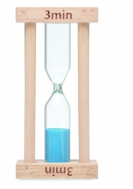 Logotrade promotional merchandise picture of: Wooden sand timer 3 minutes