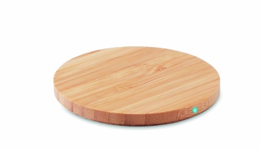 Logo trade promotional products image of: Bamboo wireless charger 15W