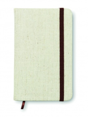 Logo trade promotional giveaways picture of: A6 canvas notebook lined