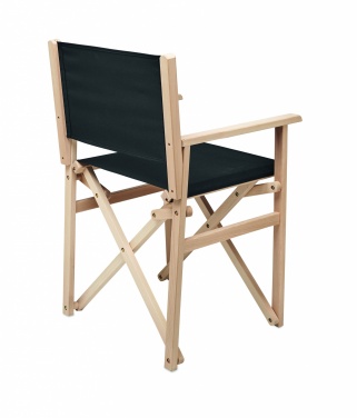 Logo trade promotional merchandise picture of: Foldable wooden beach chair