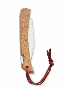 Logo trade business gift photo of: Foldable knife with cork