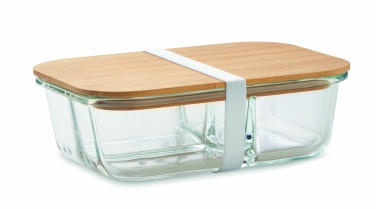 Logo trade advertising products picture of: Glass lunch box with bamboo lid