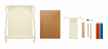 Logotrade promotional giveaway image of: Kids drawing set in drawstring