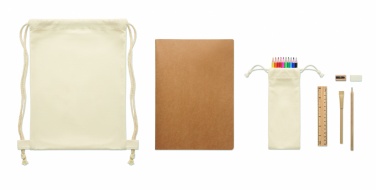 Logotrade advertising products photo of: Kids drawing set in drawstring