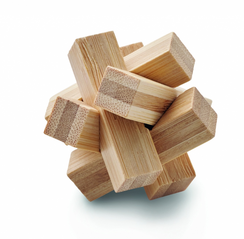 Logo trade promotional merchandise picture of: Bamboo brain teaser star shape