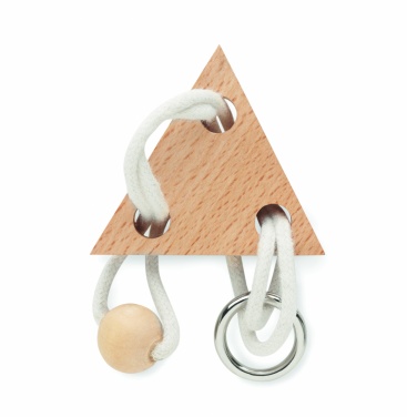 Logo trade promotional items picture of: Wooden brain teaser triangle