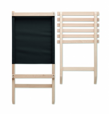 Logo trade corporate gift photo of: Foldable wooden beach chair