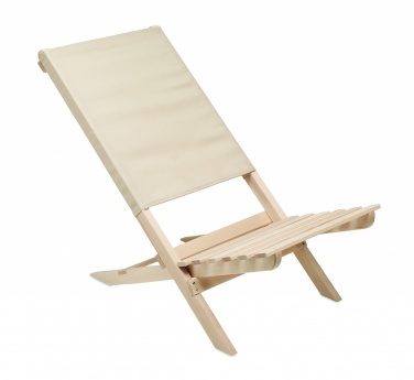 Logo trade promotional products picture of: Foldable wooden beach chair
