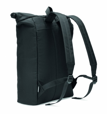 Logo trade corporate gifts image of: 600D RPET rolltop backpack