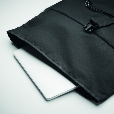 Logotrade promotional gift image of: 600D RPET rolltop backpack