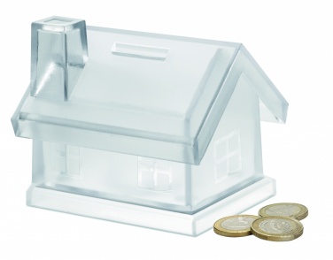 Logotrade promotional gift image of: Plastic house coin bank