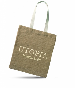 Logo trade promotional giveaways image of: Jute shopping bag