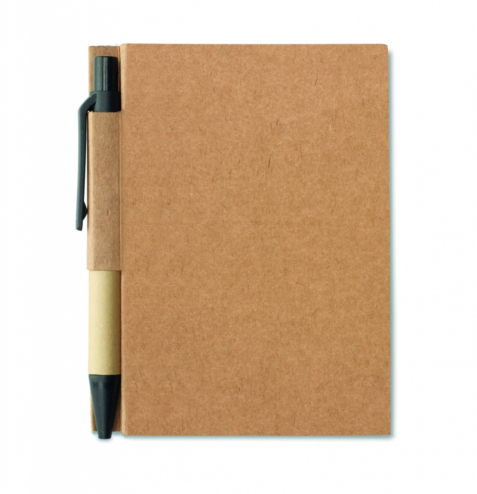 Logo trade business gift photo of: Recycled notebook with pen