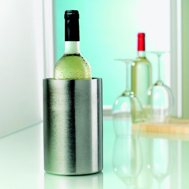 Logo trade business gifts image of: Stainless steel bottle cooler