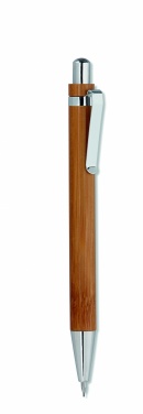 Logo trade advertising products picture of: Bamboo pen and pencil set