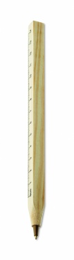 Logo trade promotional product photo of: Wooden ruler pen