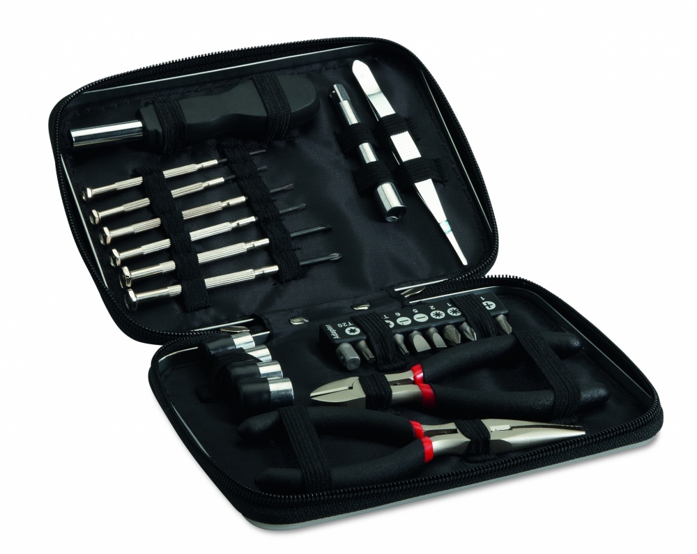 Logotrade corporate gift image of: 26 pcs tool in aluminium case