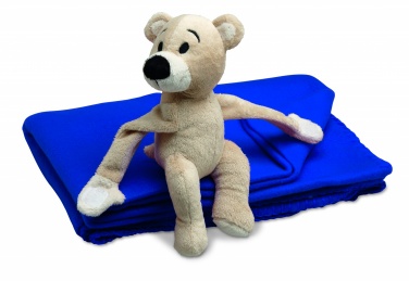 Logo trade corporate gifts picture of: Fleece blanket with bear