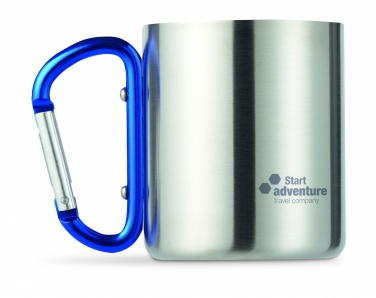 Logo trade corporate gifts image of: Metal mug & carabiner handle