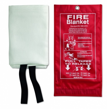 Logo trade corporate gifts image of: Fire blanket in pouch 100x95cm