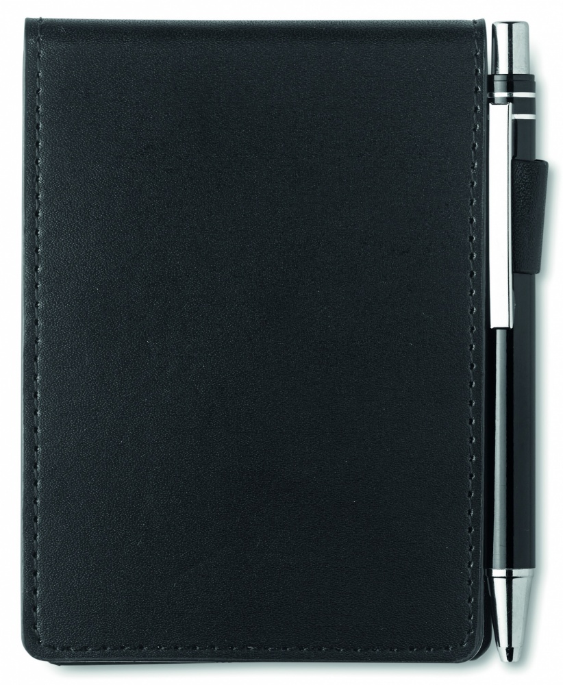 Logotrade promotional product picture of: A7 notepad in PU pouch w/pen