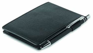 Logo trade promotional products image of: A7 notepad in PU pouch w/pen