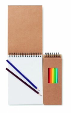 Logo trade promotional merchandise image of: Colouring set with notepad