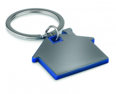 Logo trade advertising products image of: House shape plastic key ring Rezekne