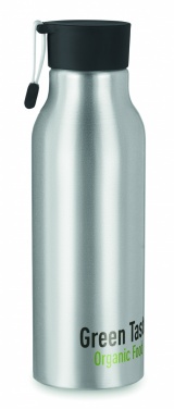 Logotrade corporate gifts photo of: Single-walled 500 ml aluminum bottle with a PP cap and a silicone strap