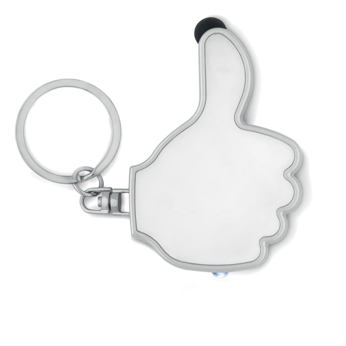 Logo trade promotional merchandise photo of: Thumbs up led light w/key ring Valmiera