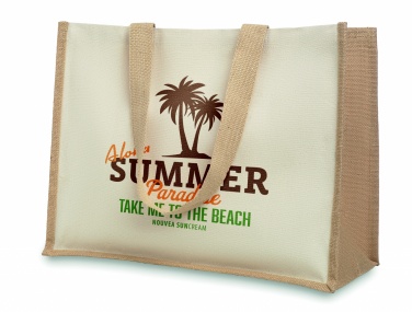 Logotrade promotional giveaway image of: Jute and canvas shopping bag