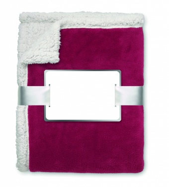 Logo trade promotional items picture of: Blanket coral fleece/ sherpa