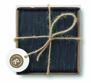 Logo trade promotional giveaways picture of: Slate coasters with EVA bottom