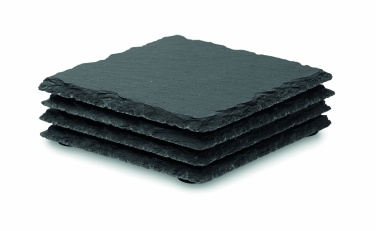 Logo trade corporate gifts image of: Slate coasters with EVA bottom