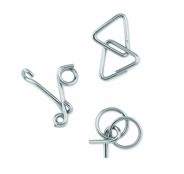 Logo trade business gift photo of: Set of 3 metal brain teasers