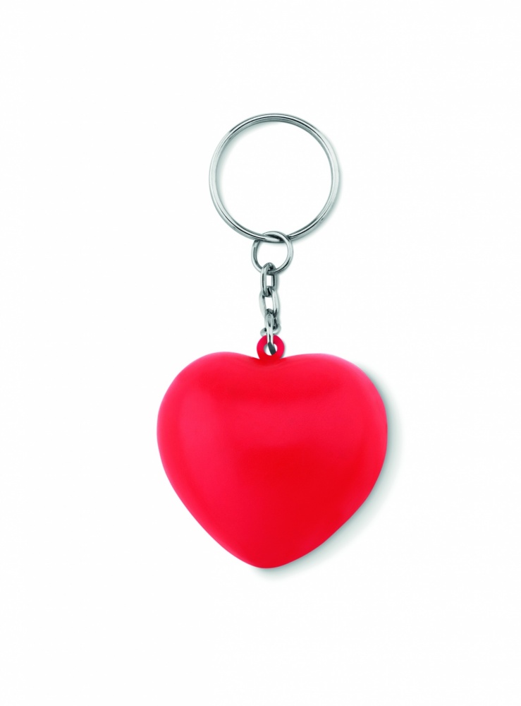 Logo trade corporate gifts picture of: Key ring with PU heart Ogre
