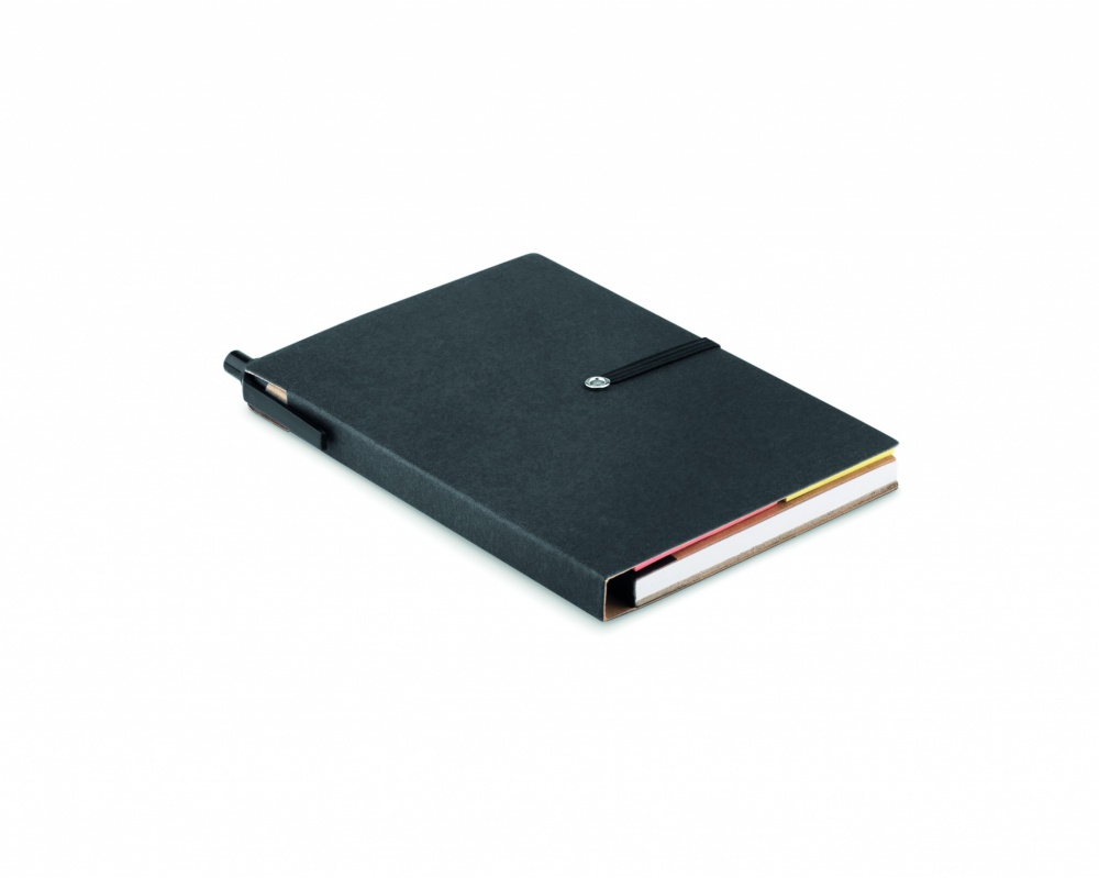 Logo trade business gifts image of: Notebook w/pen & memo pad
