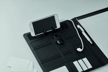 Logo trade promotional gifts image of: A4 folder with power bank