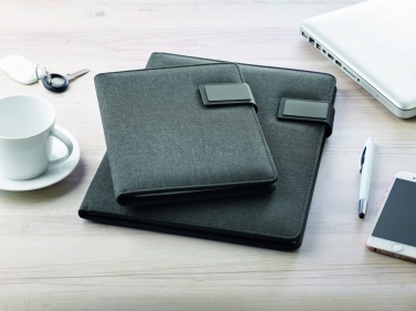 Logo trade promotional giveaways picture of: A4 folder with power bank