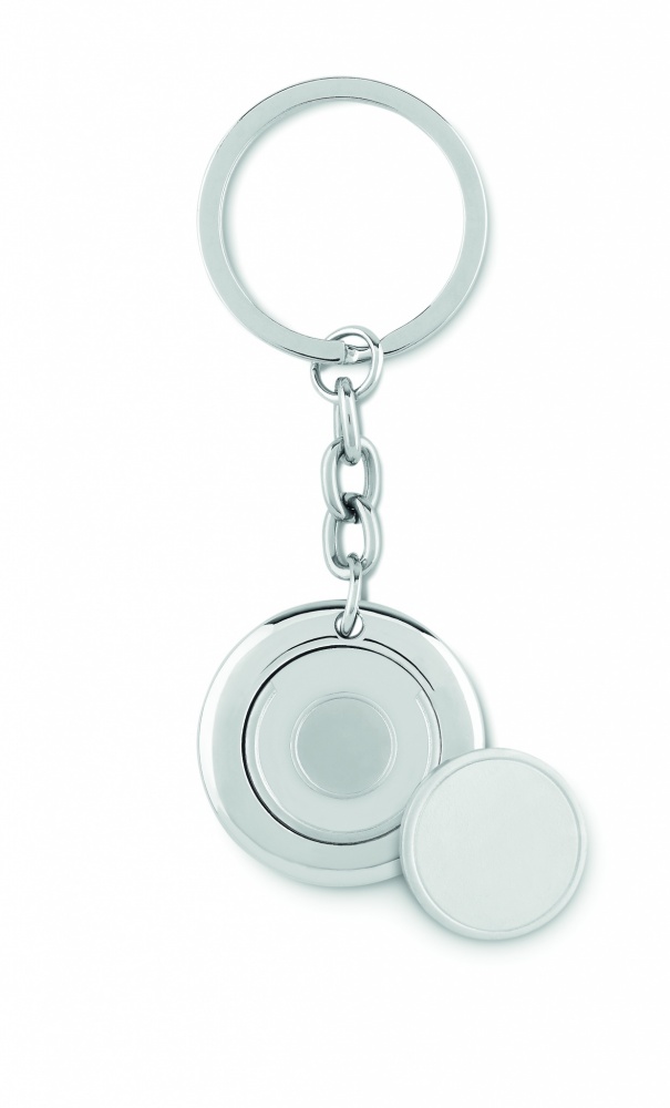 Logo trade promotional gifts picture of: Key ring with token Cēsis